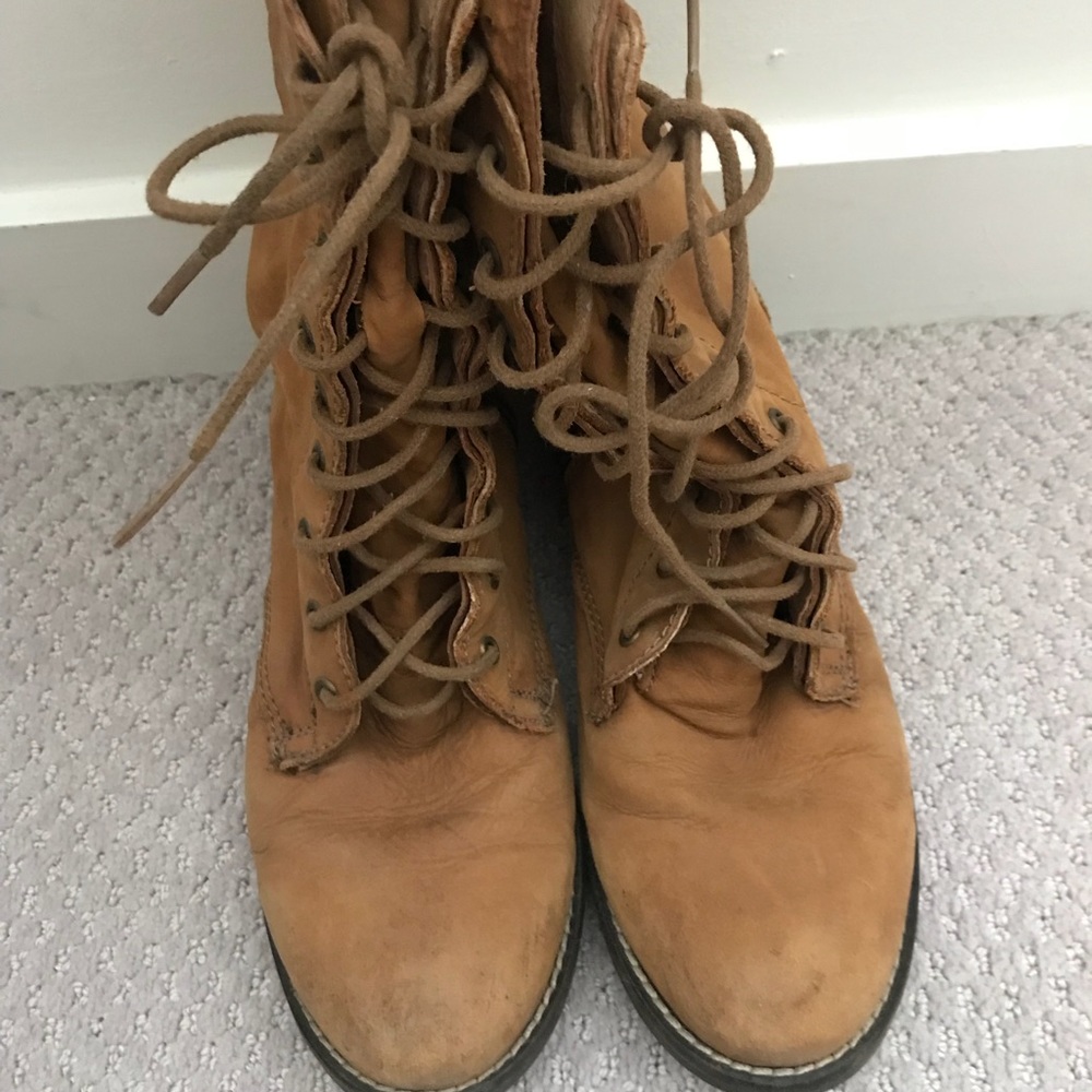 Mid Calf Tan Booties